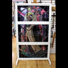 Standing St. Catherine of Siena Stained Glass SKU C098-067